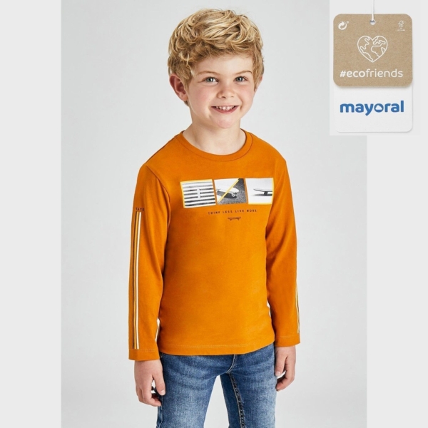 Camiseta manga larga bebé niño MAYORAL Ecofriends “Skateboard”