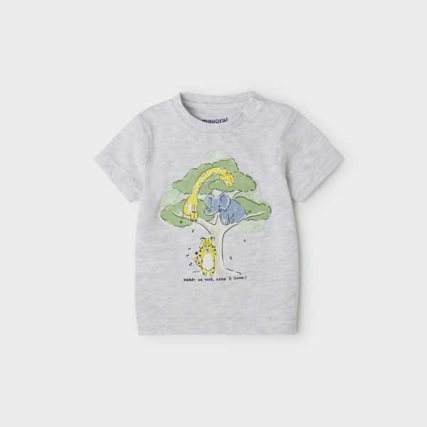 Camiseta manga corta bebé niño MAYORAL estampado árbol