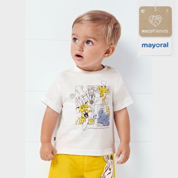 Camiseta manga corta bebé niño MAYORAL Ecofriends puzzle