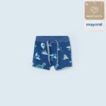 Pantalón corto bebé MAYORAL Ecofriends de algodón estampado dinos