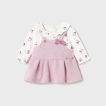 Conjunto de bebé niña MAYORAL Ecofriends de falda y body con chaqueta